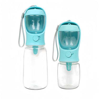 2 in 1 Portable Pet Water Bottle With Food Container (2 Pcs)